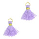 Mini Kwastje 1.2cm - Gold-sheer lilac